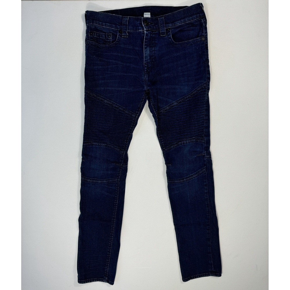 True Religion Jeans Mens 33 (35x34) Rocco Relaxed Skinny Designer Denim Modern